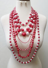 Fashion Pearl Necklace Set #JN11196 - Multiple Colors (PC)