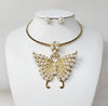 Fashion Butterfly Choker Necklace Set #JN11198 - Multiple Colors (PC)