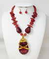 Fashion Bead Stone Necklace Set #JN11199 - Multiple Colors (PC)