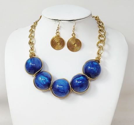 Fashion Design Necklace Set #JN11203 - Multiple Colors (PC)