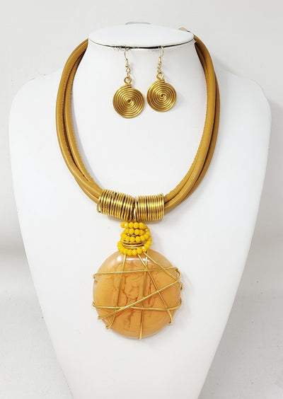 Fashion Design Necklace Set #JN11206 - Multiple Colors (PC)
