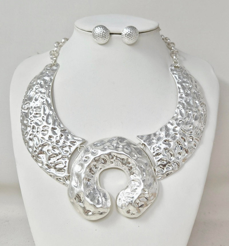 Fashion Crescent Collar Necklace Set #JN11210 - Multiple Colors (PC)