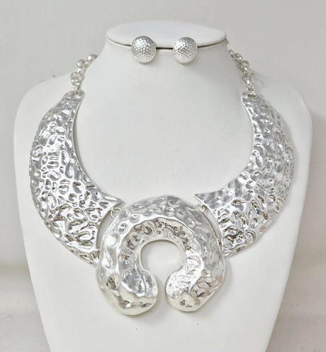 Fashion Crescent Collar Necklace Set #JN11210 - Multiple Colors (PC)