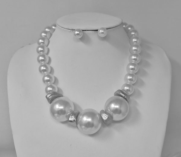 Fashion Pearl Necklace Set #JN11215 - Multiple Colors (PC)