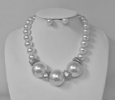 Fashion Pearl Necklace Set #JN11215 - Multiple Colors (PC)