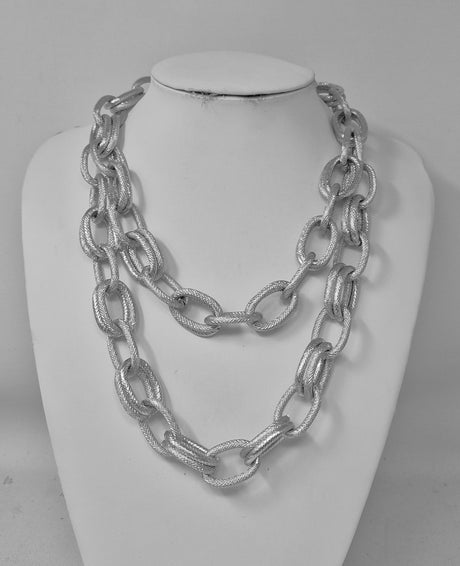 Fashion Oversized Link Necklace #JN11220 - Multiple Colors (PC)