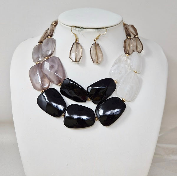 Fashion Stone Necklace #JN11252 - Multiple Colors (PC)
