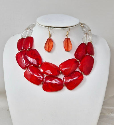 Fashion Stone Necklace #JN11252 - Multiple Colors (PC)