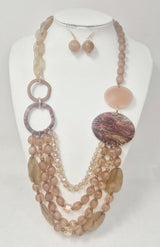 Fashion Bead Multi Strand Necklace Set #JN11292 - Multiple Colors (PC)