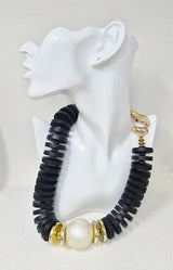 Fashion Bold Disc Beaded Necklace #JN11315 - Multiple Colors (PC)