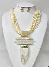 Fashion Large Pendant Necklace Set #JN11323 - Multiple Colors (PC)