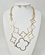 Fashion Layered Clover Necklace Set #JN11338 - Multiple Colors (PC)