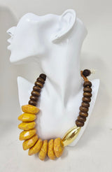 Fashion Wood Bead Necklace #JN11349 - Multiple Colors (PC)