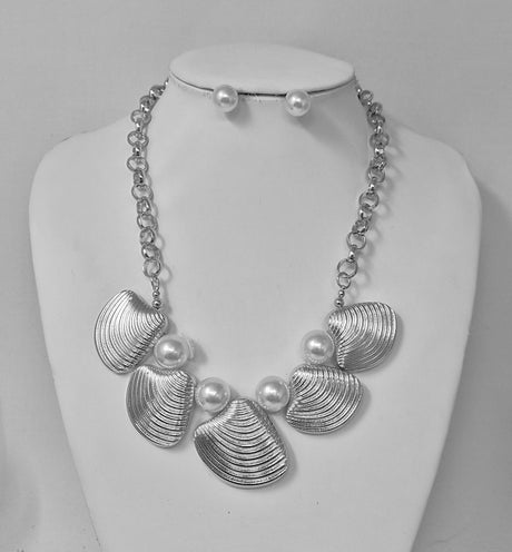 Fashion Shell Charm Necklace Set #JN11351 - Multiple Colors (PC)