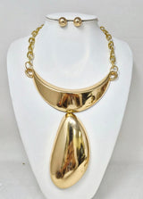 Fashion Teardrop Statement Necklace Set #JN11355 - Multiple Colors (PC)