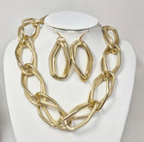 Fashion Statement Link Necklace Set #JN11364 - Multiple Colors (PC)