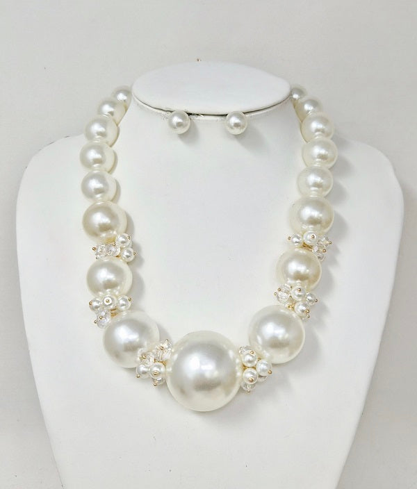 Fashion Pearl Necklace Set #JN11366 - Multiple Colors (PC)