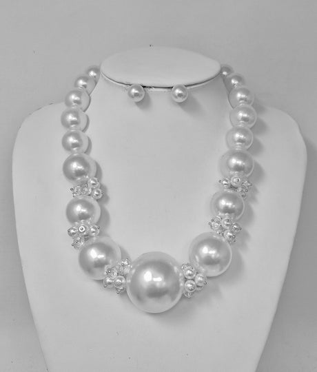 Fashion Pearl Necklace Set #JN11366 - Multiple Colors (PC)