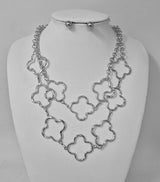 Fashion Layered Clover Necklace Set #JN11372 - Multiple Colors (PC)