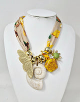 Fashion Butterfly & Shell Charm Necklace #JN11401 - Multiple Colors (PC)
