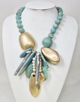 Fashion Cluster Statement Necklace #JN11457 - Multiple Colors (PC)