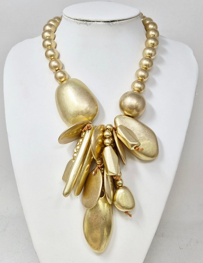 Fashion Cluster Statement Necklace #JN11457 - Multiple Colors (PC)