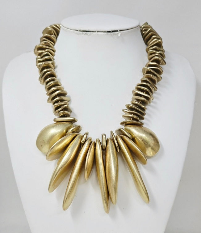 Fashion Chunky Bead Statement Necklace #JN11473MG (PC)