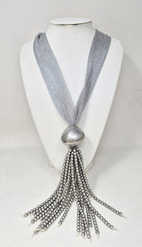 Fashion Long Scarf Tassel Necklace #JN11484 - Multiple Colors (PC)