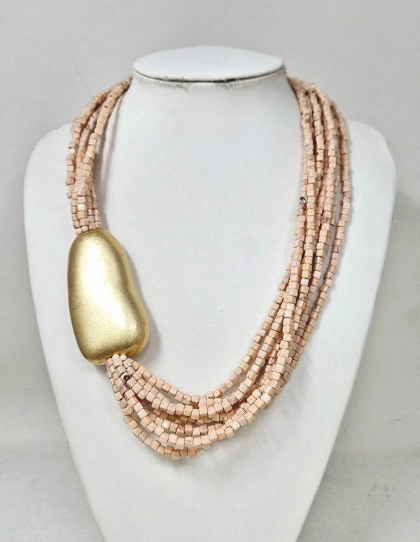 Fashion Small Bead Necklace #JN11485 - Multiple Colors (PC)