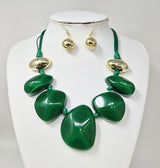 Fashion Large Bead Necklace Set #JN11506 - Multiple Colors (PC)