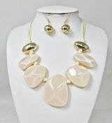 Fashion Large Bead Necklace Set #JN11506 - Multiple Colors (PC)