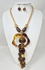 Fashion Pendant Necklace Set #JN11514 - Multiple Colors (PC)