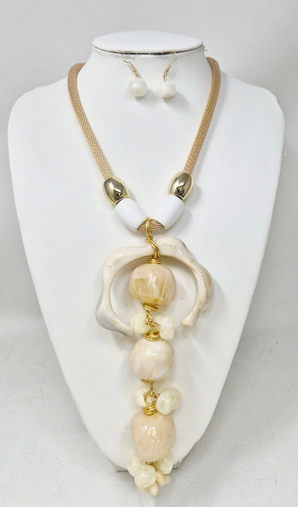 Fashion Pendant Necklace Set #JN11514 - Multiple Colors (PC)