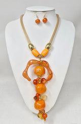 Fashion Pendant Necklace Set #JN11514 - Multiple Colors (PC)