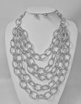 Fashion Layered Chain Necklace Set #JN11528 - Multiple Colors (PC)