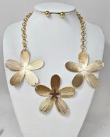 Fashion Large Flower Necklace Set #JN11548 - Multiple Colors (PC)