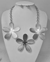 Fashion Large Flower Necklace Set #JN11548 - Multiple Colors (PC)