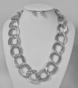 Fashion Bold Chain Link Necklace Set #JN11558 - Multiple Colors (PC)
