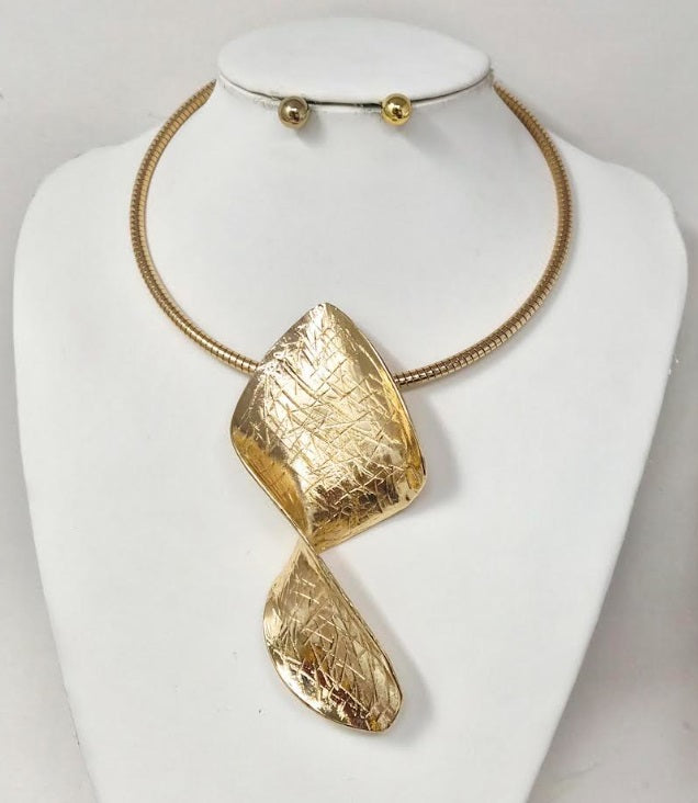 Fashion Abstract Pendant Necklace Set #JN11562 - Multiple Colors (PC)