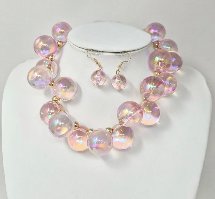 Fashion Bubble Gum Necklace Set #JN20060 - Multiple Colors (PC)