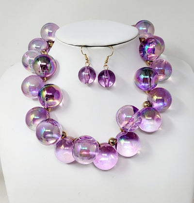Fashion Bubble Gum Necklace Set #JN20060 - Multiple Colors (PC)
