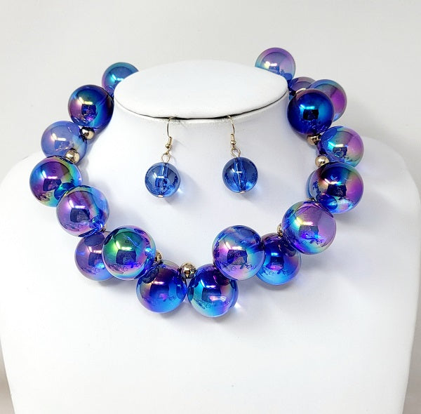 Fashion Bubble Gum Necklace Set #JN20060 - Multiple Colors (PC)