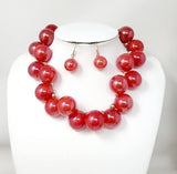 Fashion Bubble Gum Necklace Set #JN20060 - Multiple Colors (PC)