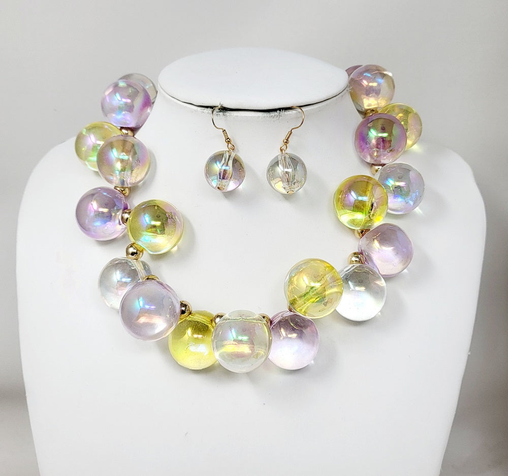 Fashion Bubble Gum Necklace Set #JN20060 - Multiple Colors (PC)