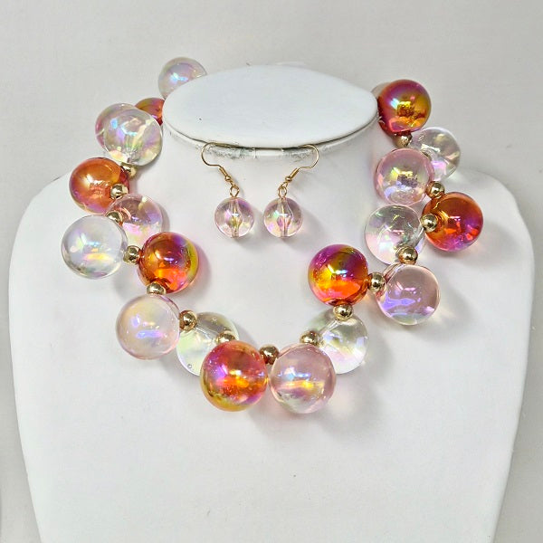 Fashion Bubble Gum Necklace Set #JN20060 - Multiple Colors (PC)