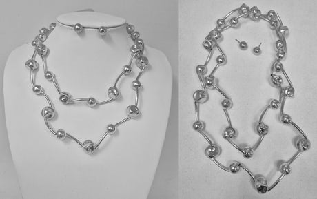 Fashion Small Bead Necklace Set #JN20061 - Multiple Colors (PC)