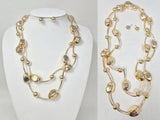 Fashion Large Bead Necklace Set #JN20062 - Multiple Colors (PC)