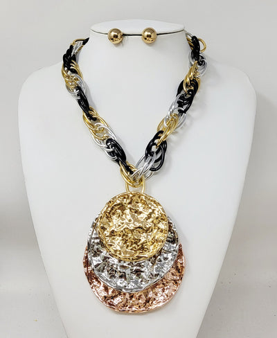 Fashion Necklace & Earring Set #JN30156 - Multiple Colors (PC)