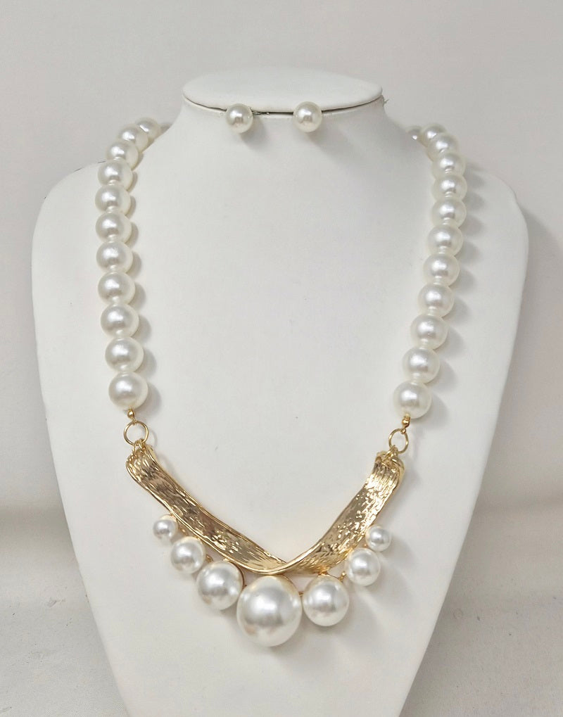 Fashion Pearl Necklace Set #JN30179 - Multiple Colors (PC)