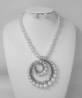 Fashion Pearl Beaded Necklace Set #JN30185 - Multiple Colors (PC)